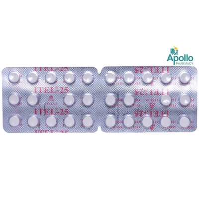 Itel 25 mg Tablet 14's, Pack of 14 TABLETS