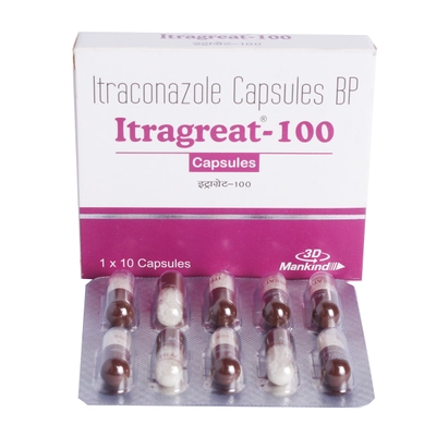 Itragreat-100 Capsule 10's, Pack of 10 CAPSULES