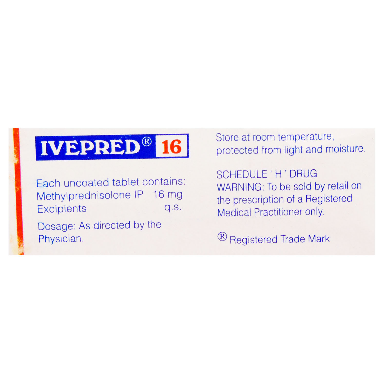 Ivepred 16 Tablet 10's, Pack of 10 TABLETS Ivepred 16 Tablet 10's, Pack of 10 TABLETS