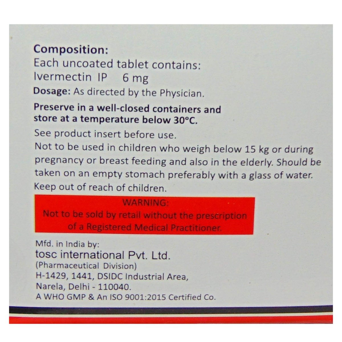 Ivecop 6 Tablet 10's, Pack of 1 TABLET Ivecop 6 Tablet 10's, Pack of 1 TABLET