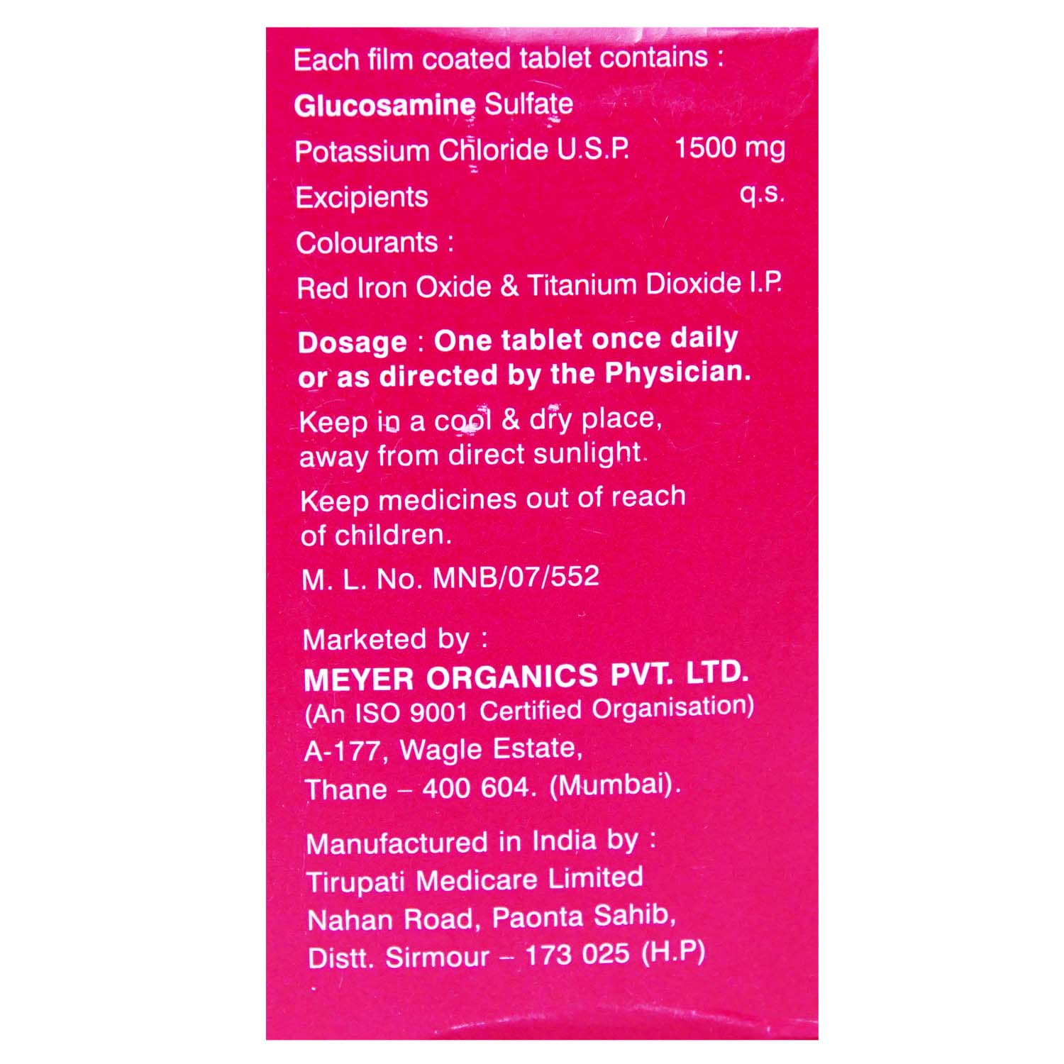 Jointace OD Tablet 15's, Pack of 15 TABLETS Jointace OD Tablet 15's, Pack of 15 TABLETS