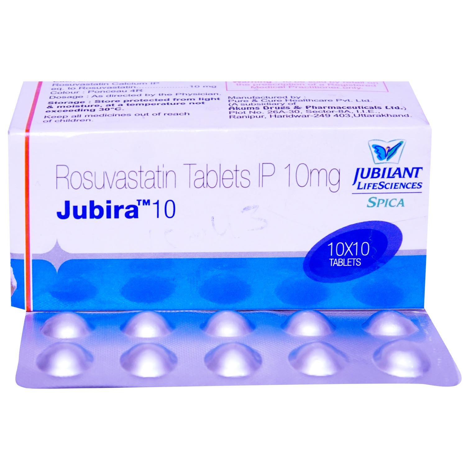 Jubira 10 Tablet 10's, Pack of 10 TABLETS Jubira 10 Tablet 10's, Pack of 10 TABLETS