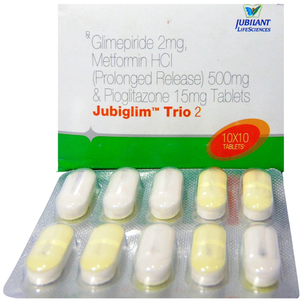 Jubiglim Trio 2 Tablet 10's, Pack of 10 TabletS Jubiglim Trio 2 Tablet 10's, Pack of 10 TabletS