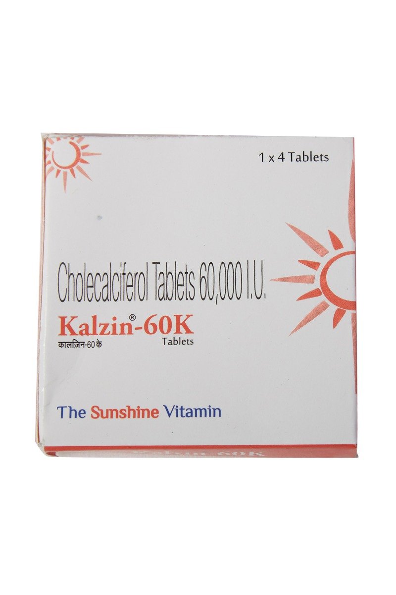 Kalzin 60K Tablet 4's, Pack of 4 Kalzin 60K Tablet 4's, Pack of 4