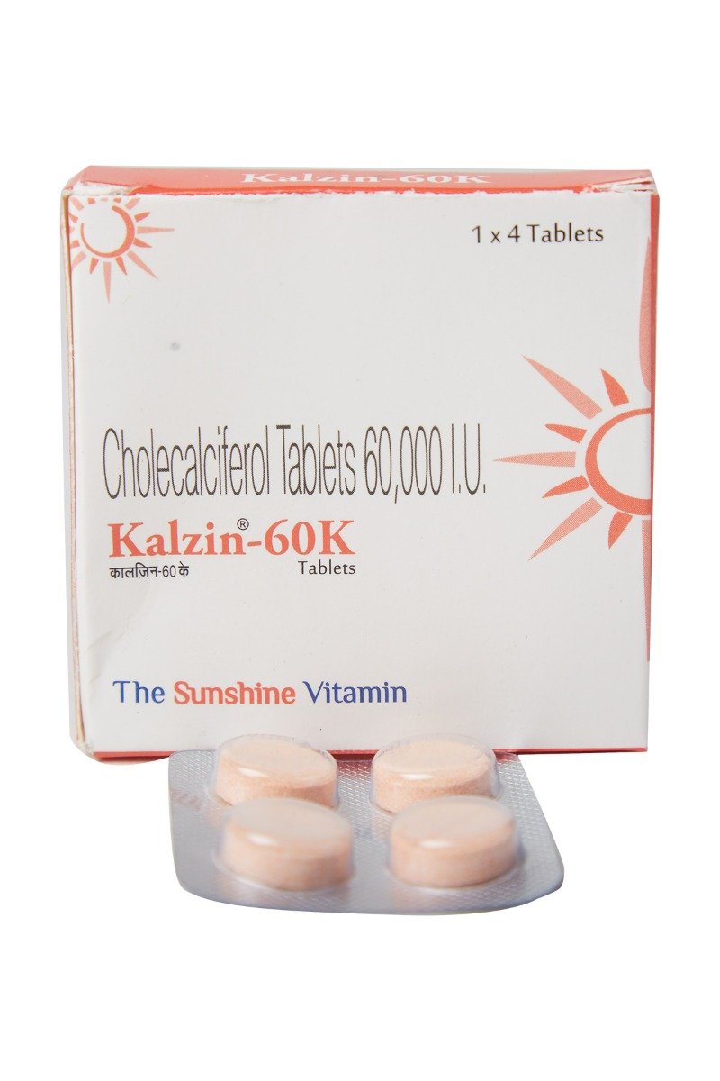 Kalzin 60K Tablet 4's, Pack of 4 Kalzin 60K Tablet 4's, Pack of 4