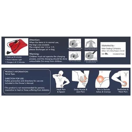 Kalor's Rechargeable Electric Hot Water Bag KL101, 1 Count, Pack of 1 Kalor's Rechargeable Electric Hot Water Bag KL101, 1 Count, Pack of 1