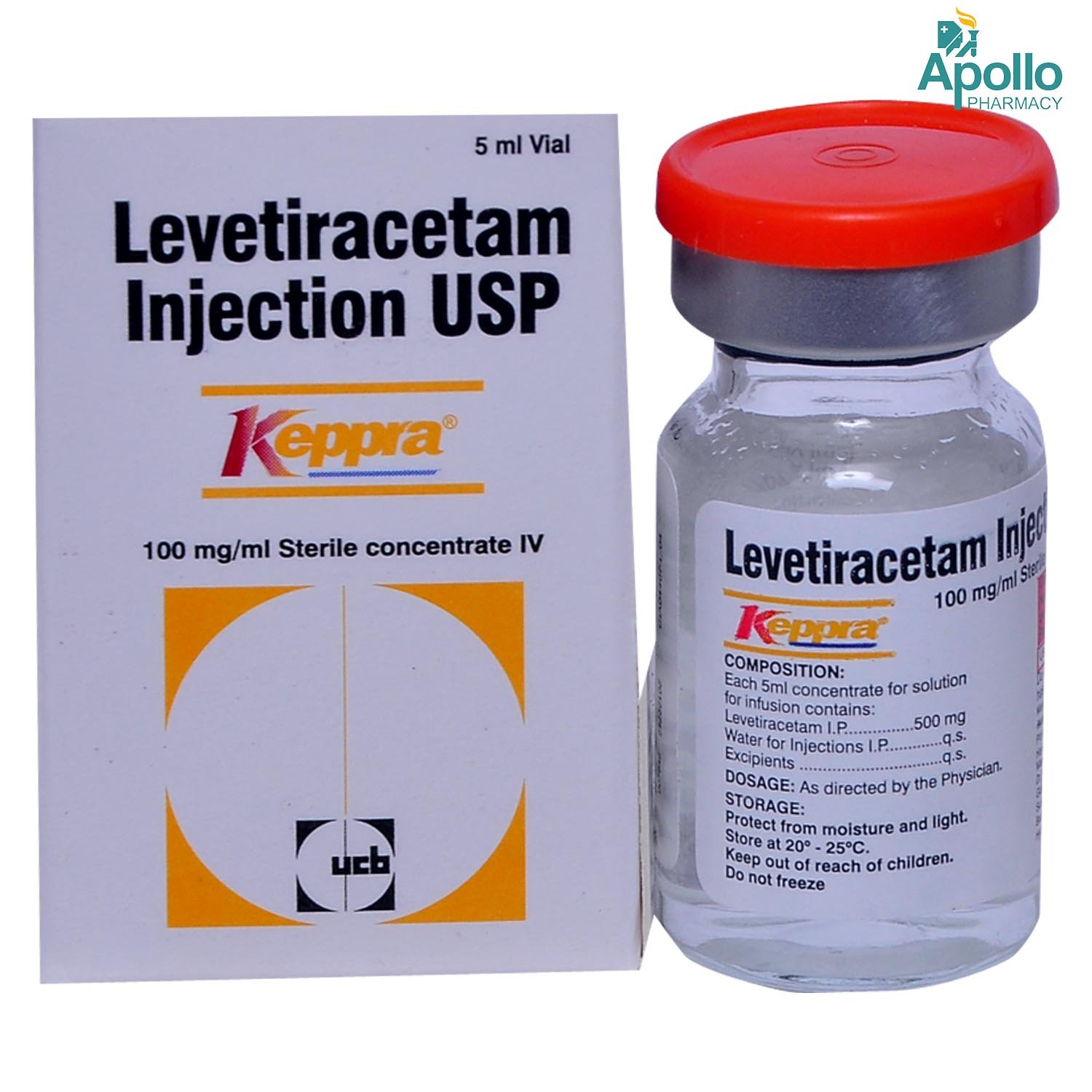 KEPPRA 500MG INJECTION 5ML, Pack of 1 Injection KEPPRA 500MG INJECTION 5ML, Pack of 1 Injection