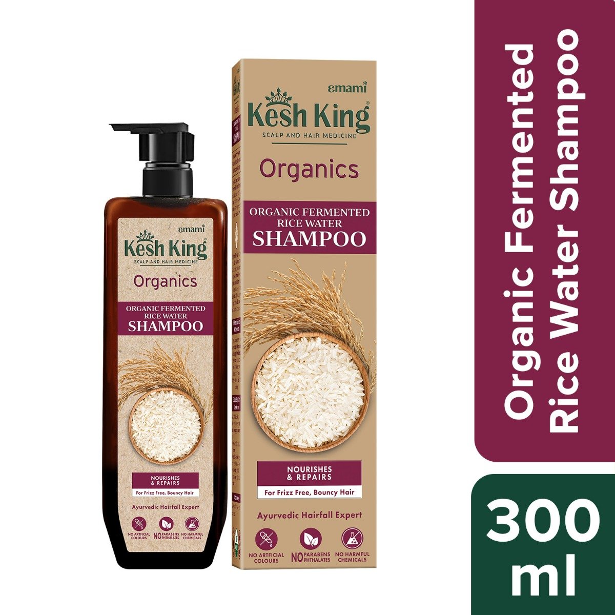 Kesh King Organics Fermented Rice Water Shampoo, 300 ml, Pack of 1 Kesh King Organics Fermented Rice Water Shampoo, 300 ml, Pack of 1