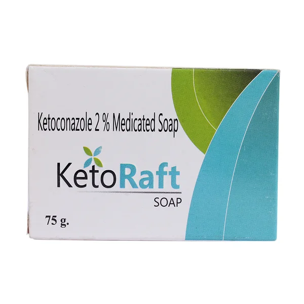 KetoRaft Soap 75 gm | Ketoconazole | Medicated Soap | For Fungal Skin Infection, Pack of 1