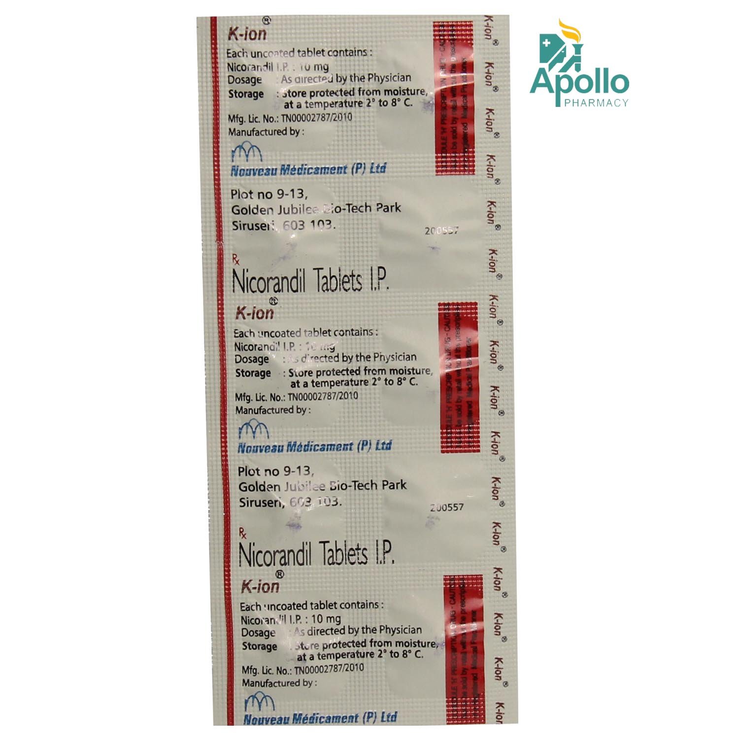 K-Ion Tablet 10's, Pack of 10 TABLETS K-Ion Tablet 10's, Pack of 10 TABLETS