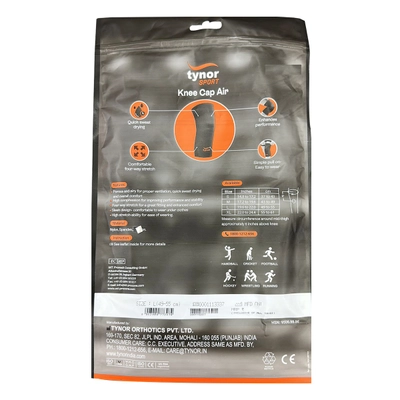 Tynor Knee Cap Air Neo Orange Large, 1 Pair, Pack of 1