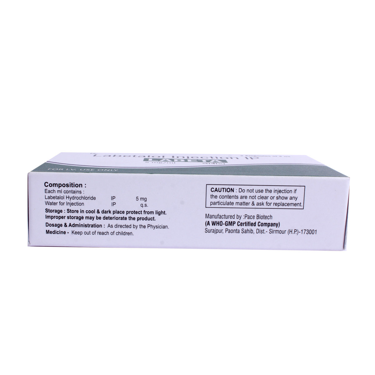 Labeta 20 mg Injection 4 ml, Pack of 1 Injection Labeta 20 mg Injection 4 ml, Pack of 1 Injection