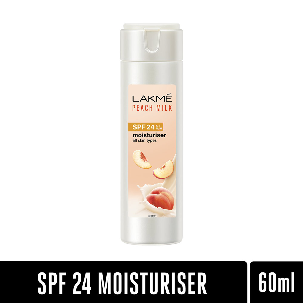 Lakme Peach Milk SPF 24 Moisturiser Cream, 60 ml, Pack of 1 Lakme Peach Milk SPF 24 Moisturiser Cream, 60 ml, Pack of 1