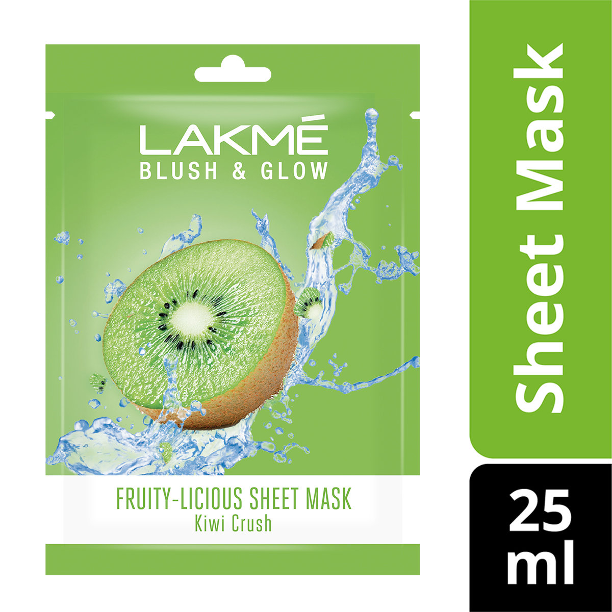 Lakme Blush & Glow Kiwi Crush Sheet Mask 25 ml | With Pure Kiwi Extract | Fruit Facial Like Glow In 15 Min | For Rejuvenated Feel, Pack of 1 Lakme Blush & Glow Kiwi Crush Sheet Mask 25 ml | With Pure Kiwi Extract | Fruit Facial Like Glow In 15 Min | For Rejuvenated Feel, Pack of 1