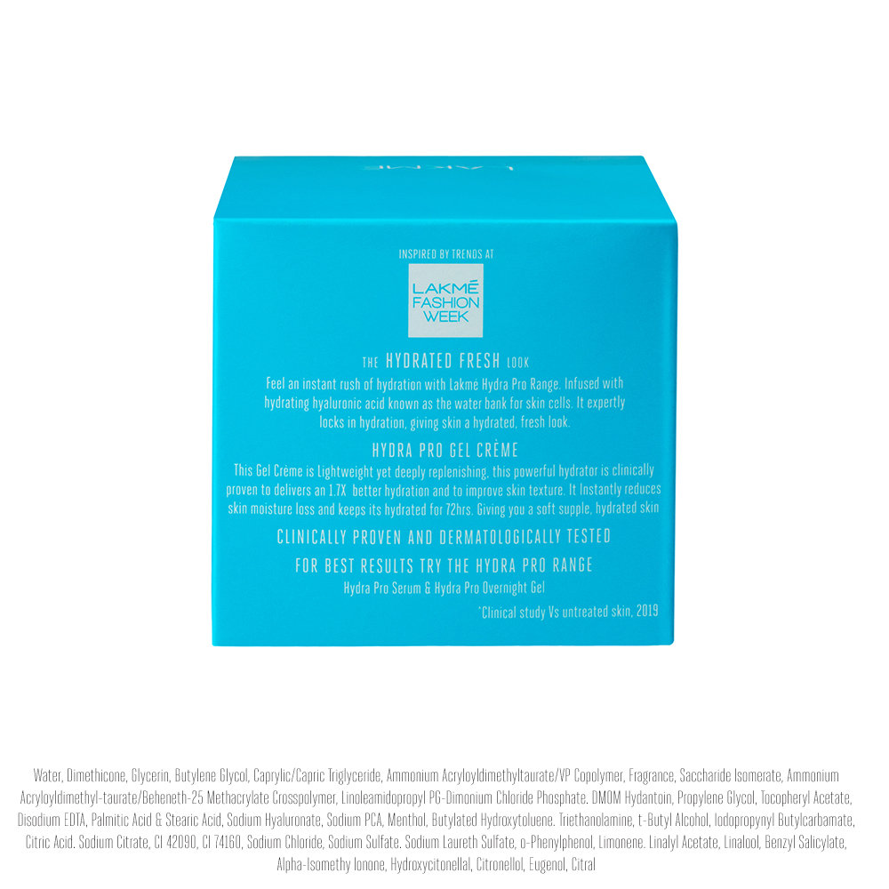 Lakme Absolute Hydra Pro Gel Creme 50 gm | Hyaluronic Acid | 1.7X Better Hydration | For Hydrated Fresh Skin | Lightweight Gel, Pack of 1 Lakme Absolute Hydra Pro Gel Creme 50 gm | Hyaluronic Acid | 1.7X Better Hydration | For Hydrated Fresh Skin | Lightweight Gel, Pack of 1