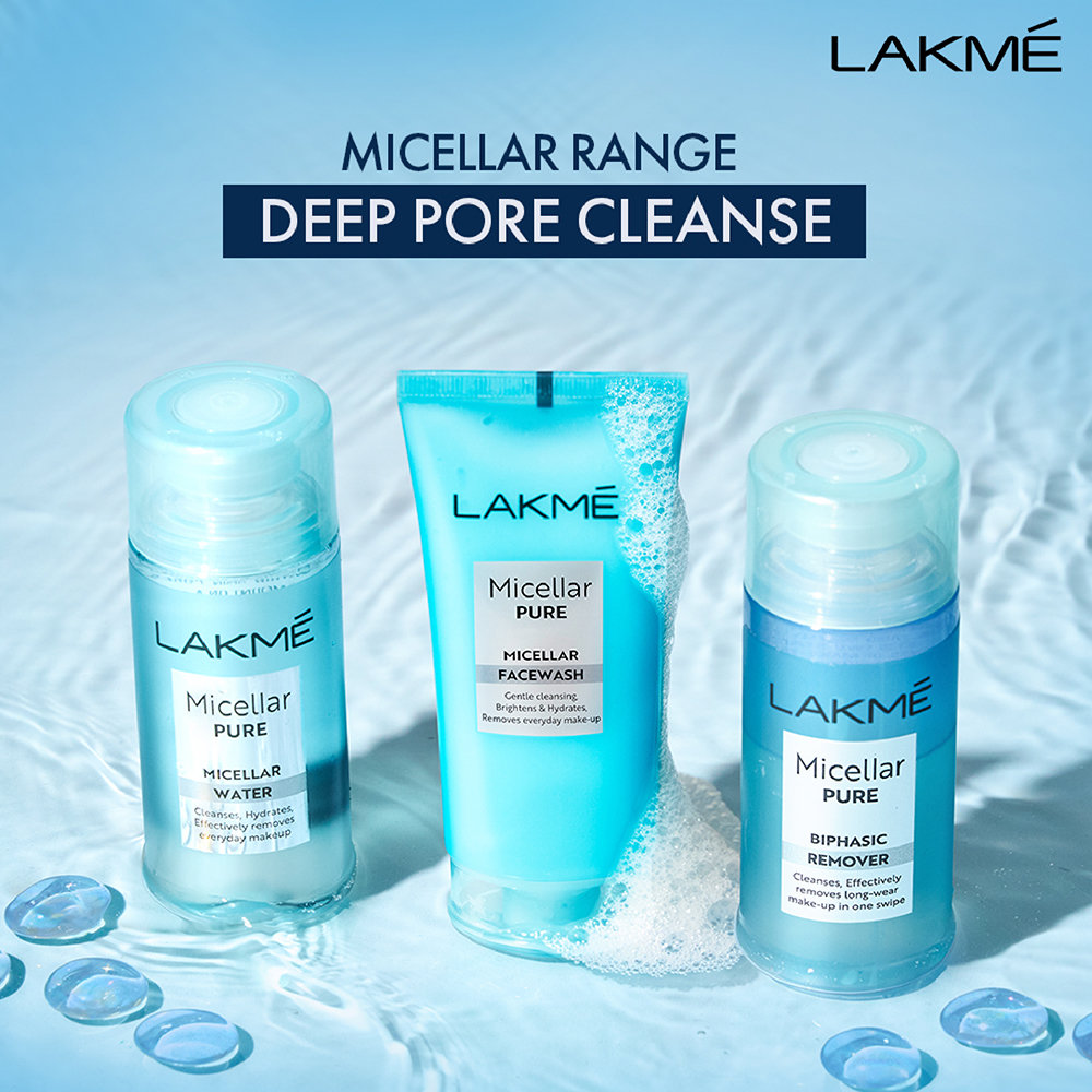 Lakme Micellar Pure Micellar Face Wash 100 gm | Gentle Cleansing | Removes Makeup | Brightens & Hydrates Skin | Deep Pore Cleansing | For All Skin Type, Pack of 1 Lakme Micellar Pure Micellar Face Wash 100 gm | Gentle Cleansing | Removes Makeup | Brightens & Hydrates Skin | Deep Pore Cleansing | For All Skin Type, Pack of 1