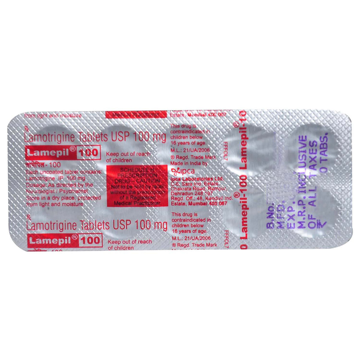 Lamepil 100 Tablet 10's, Pack of 10 TABLETS Lamepil 100 Tablet 10's, Pack of 10 TABLETS