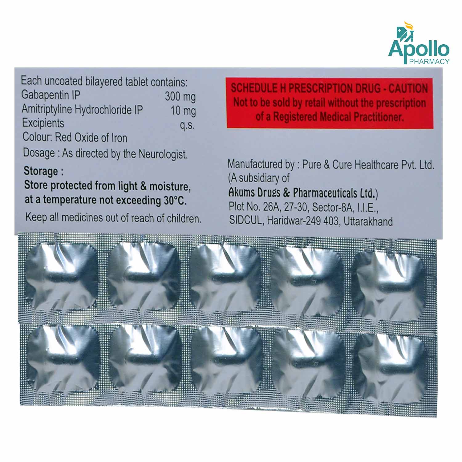 Laregab AT Tablet 10's, Pack of 10 TABLETS Laregab AT Tablet 10's, Pack of 10 TABLETS