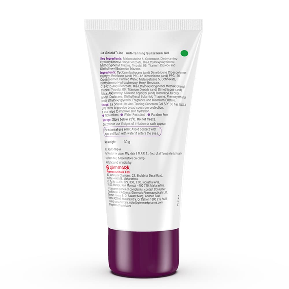 La Shield Lite SPF 30+ And PA+++ Sunscreen Gel, 30 gm, Pack of 1 La Shield Lite SPF 30+ And PA+++ Sunscreen Gel, 30 gm, Pack of 1