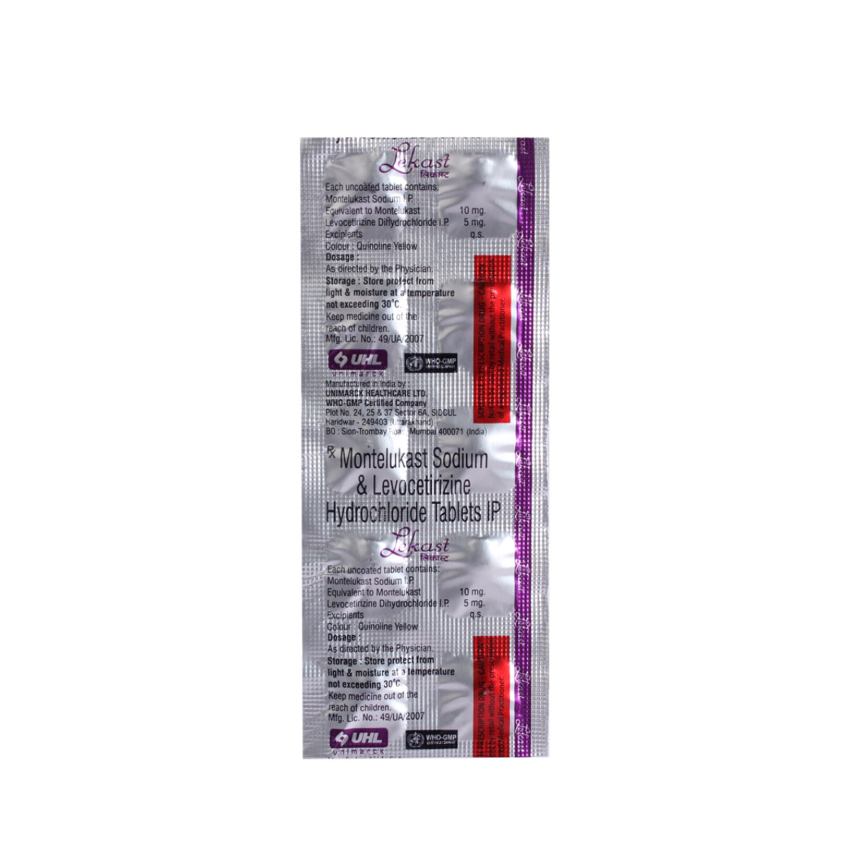 Lekast Tablet 10's, Pack of 10 TabletS Lekast Tablet 10's, Pack of 10 TabletS
