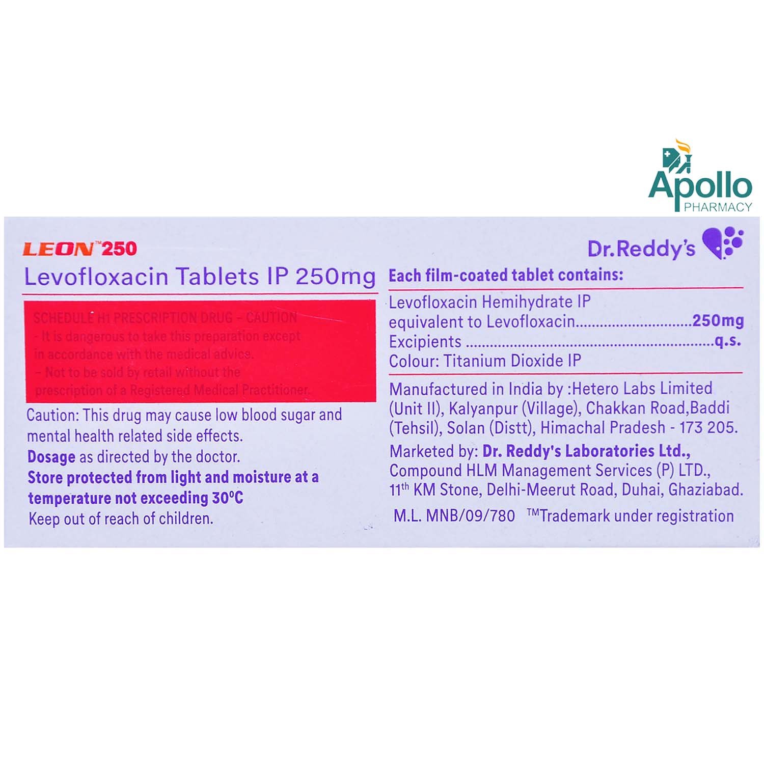 Leon 250 Tablet 10's, Pack of 10 TABLETS Leon 250 Tablet 10's, Pack of 10 TABLETS