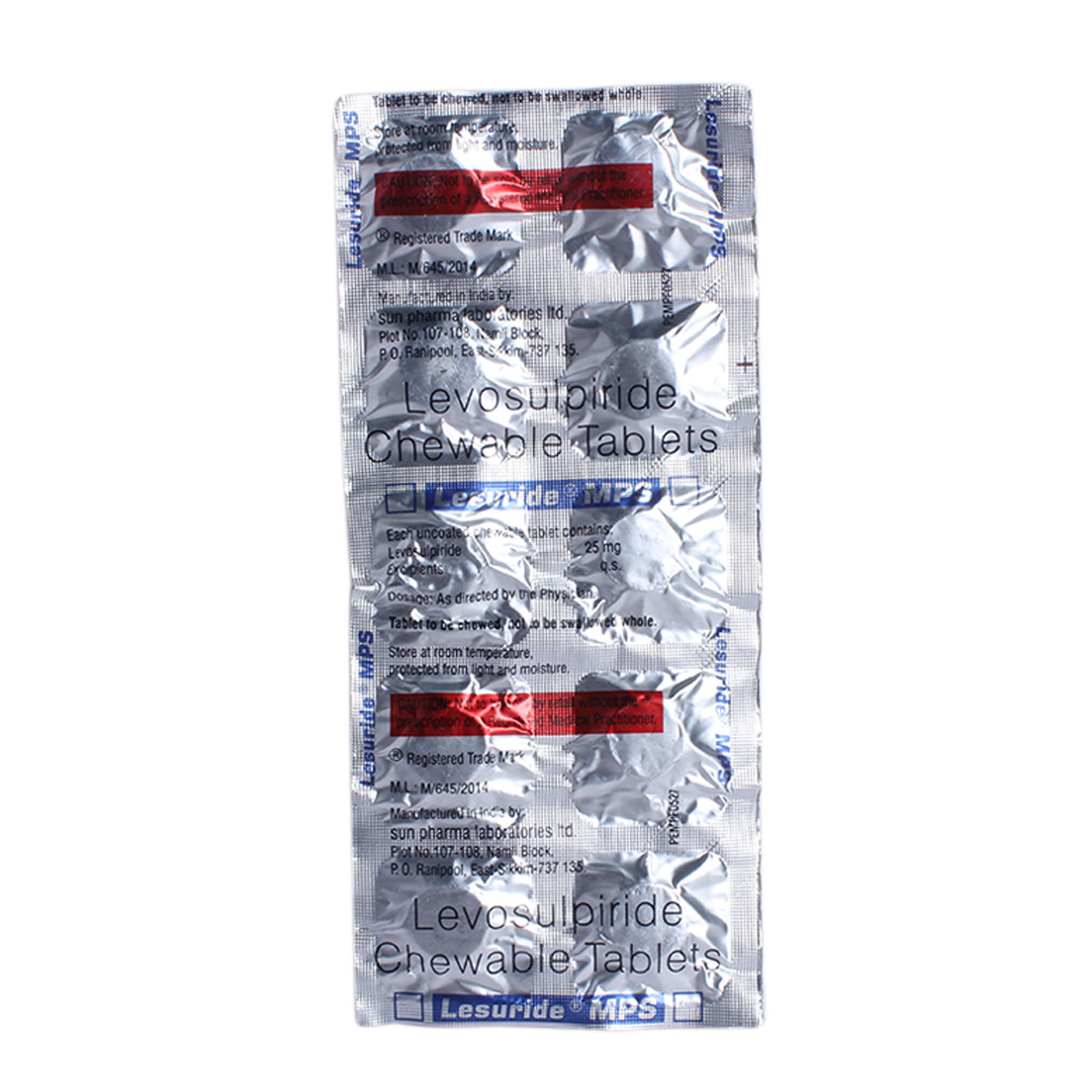 Lesuride MPS Tablet 10's, Pack of 10 TABLETS Lesuride MPS Tablet 10's, Pack of 10 TABLETS