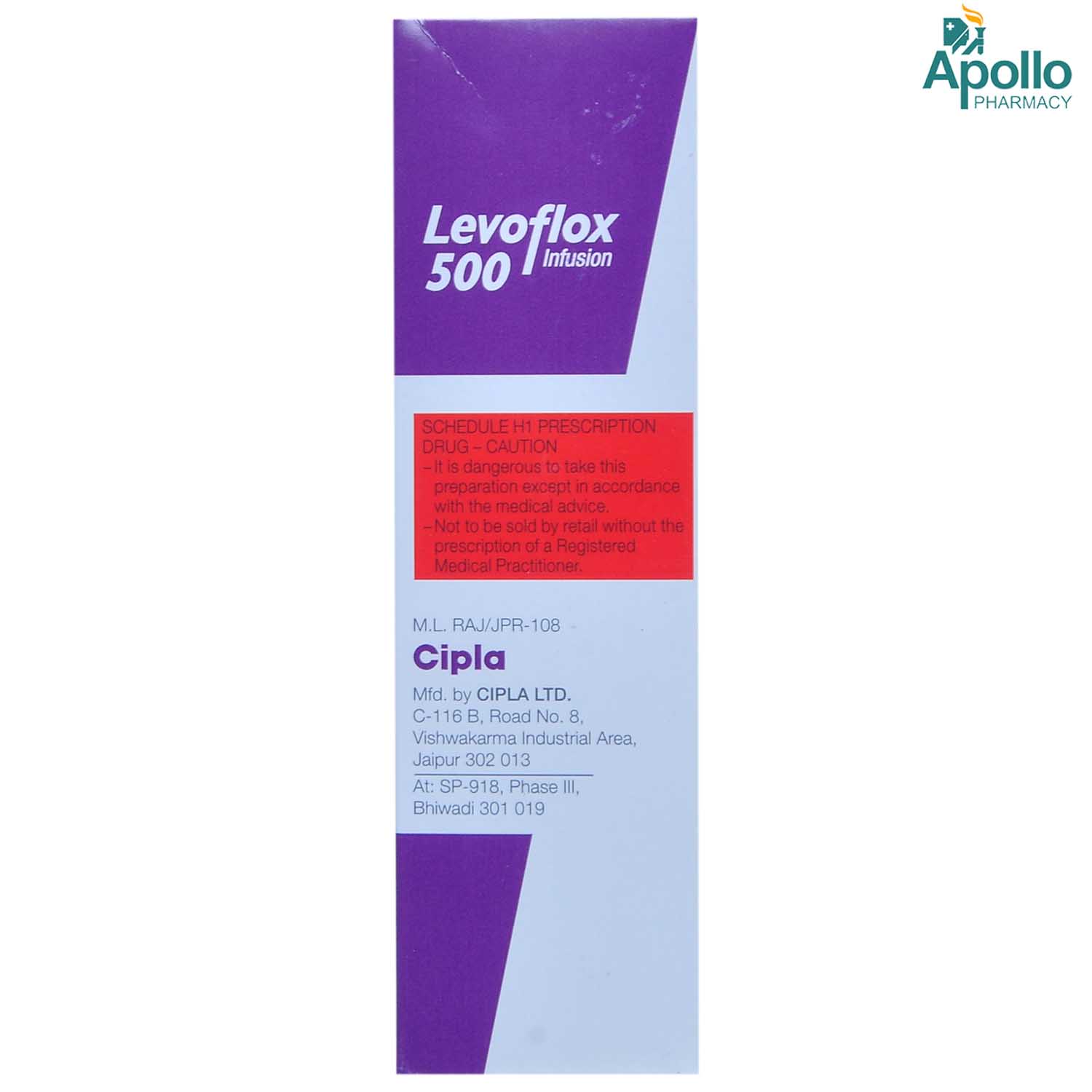 Levoflox 500 Infusion 100 ml, Pack of 1 INJECTION Levoflox 500 Infusion 100 ml, Pack of 1 INJECTION