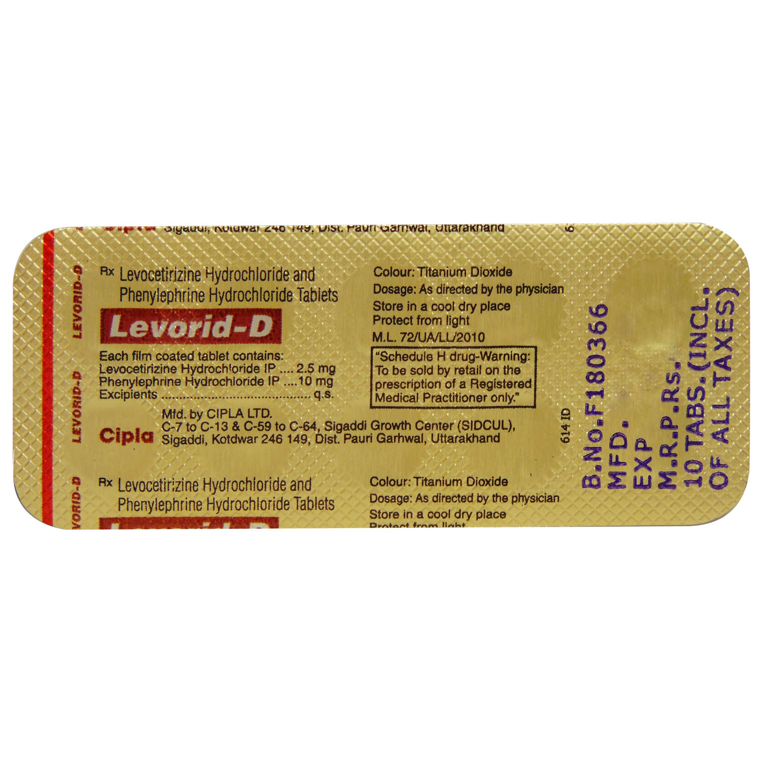 Levorid-D Tablet 10's, Pack of 10 TABLETS Levorid-D Tablet 10's, Pack of 10 TABLETS