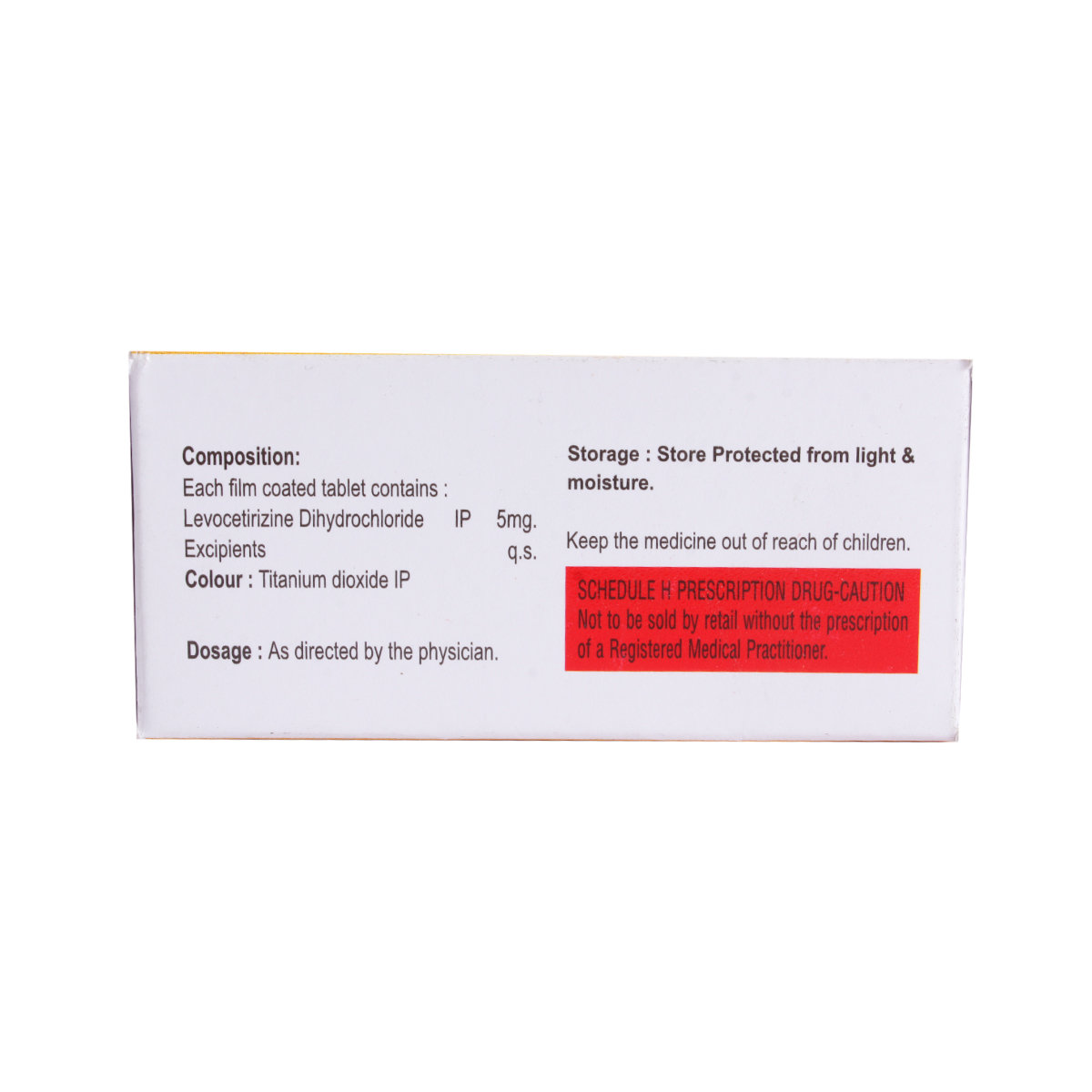 Levotiz Tablet 10's, Pack of 10 TABLETS Levotiz Tablet 10's, Pack of 10 TABLETS