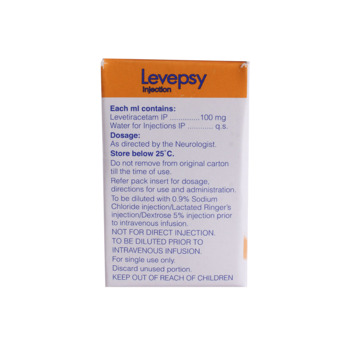 LEVEPSY INJECTION 5ML, Pack of 1 Injection LEVEPSY INJECTION 5ML, Pack of 1 Injection