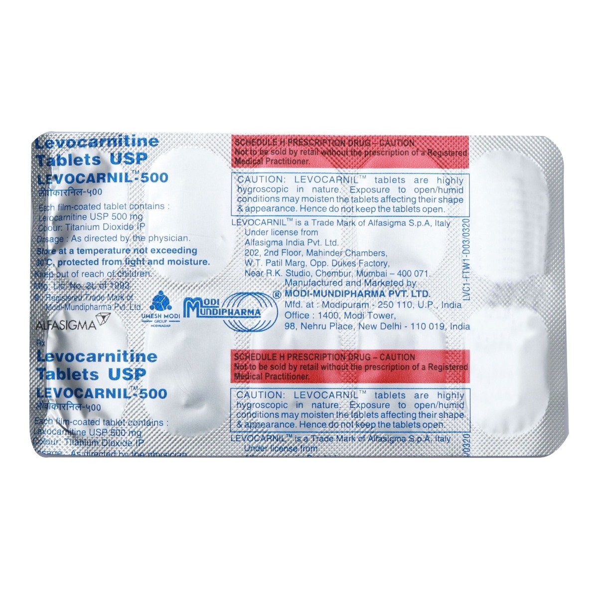 Levocarnil 500 Tablet 10's, Pack of 10 TabletS Levocarnil 500 Tablet 10's, Pack of 10 TabletS