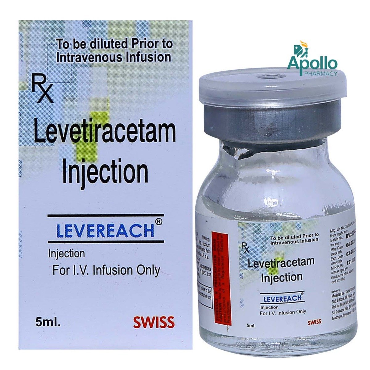 Levereach 100mg Injection 5ml, Pack of 1 Injection Levereach 100mg Injection 5ml, Pack of 1 Injection