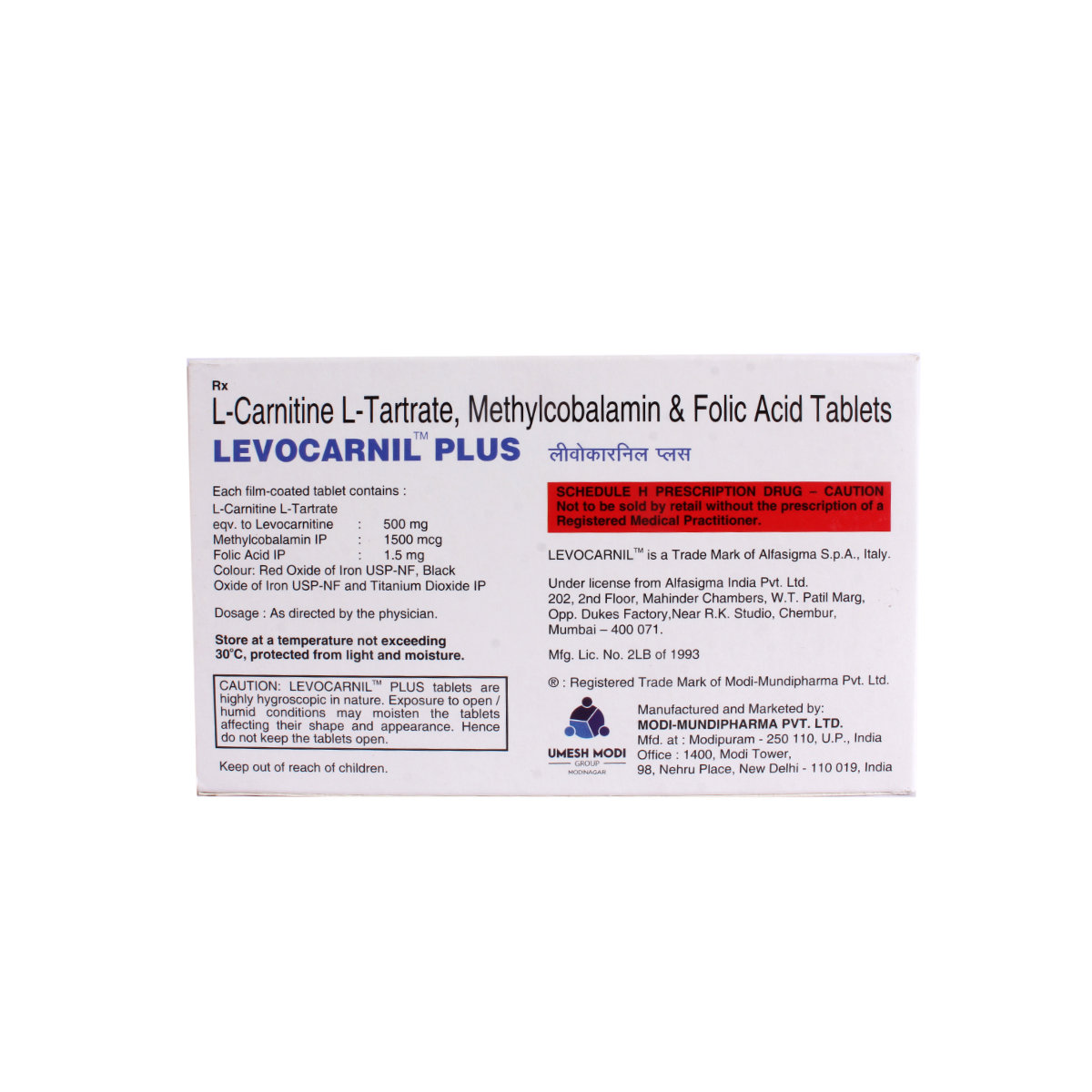 Levocarnil Plus Tablet 10's, Pack of 10 TABLETS Levocarnil Plus Tablet 10's, Pack of 10 TABLETS