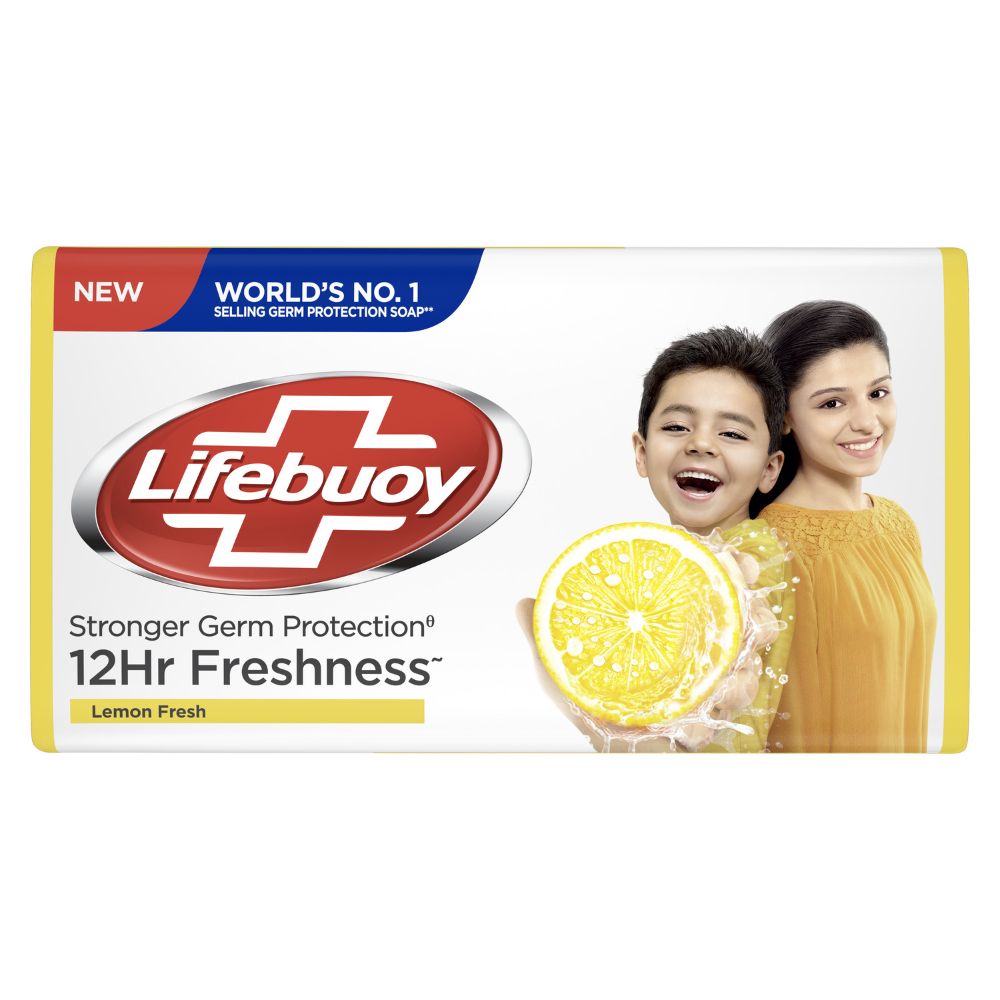 Lifebuoy Lemon Fresh Soap 100 gm | 100% Stronger Germ protection | Fights Body Odor, Pack of 1 Lifebuoy Lemon Fresh Soap 100 gm | 100% Stronger Germ protection | Fights Body Odor, Pack of 1