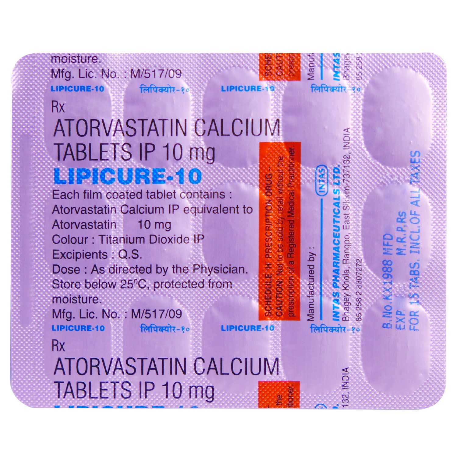 Lipicure 10 Tablet 15's, Pack of 15 TABLETS Lipicure 10 Tablet 15's, Pack of 15 TABLETS