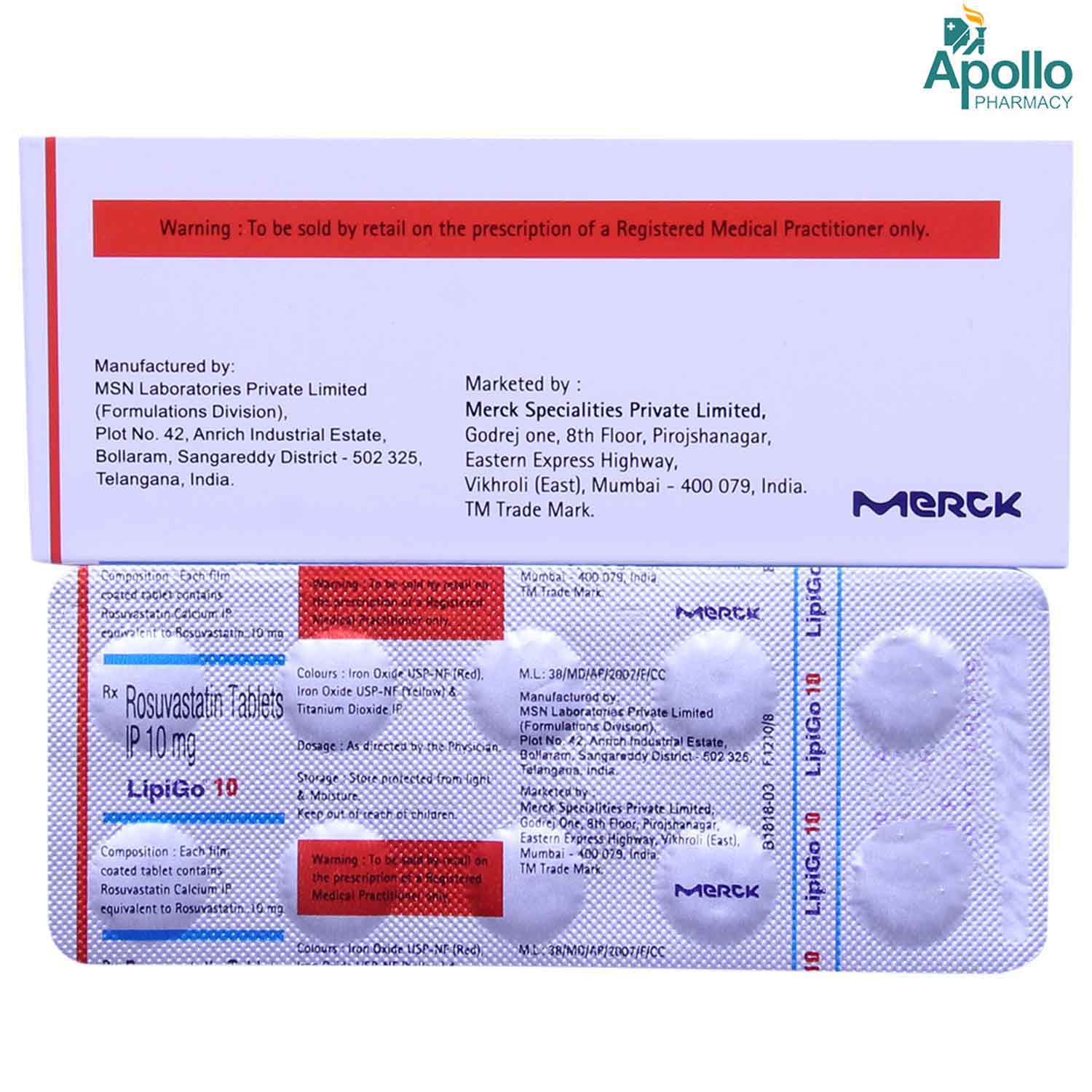 Lipigo 10 Tablet 10's, Pack of 10 TABLET MDS Lipigo 10 Tablet 10's, Pack of 10 TABLET MDS