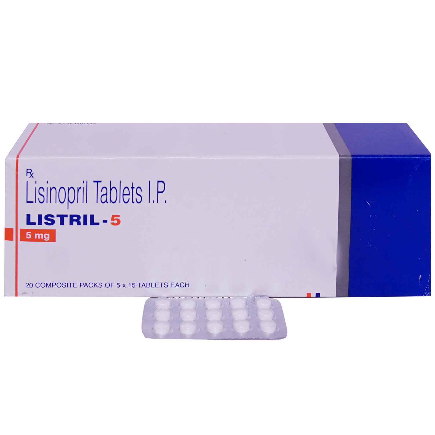 Listril 5 Tablet 15's, Pack of 15 TABLETS Listril 5 Tablet 15's, Pack of 15 TABLETS