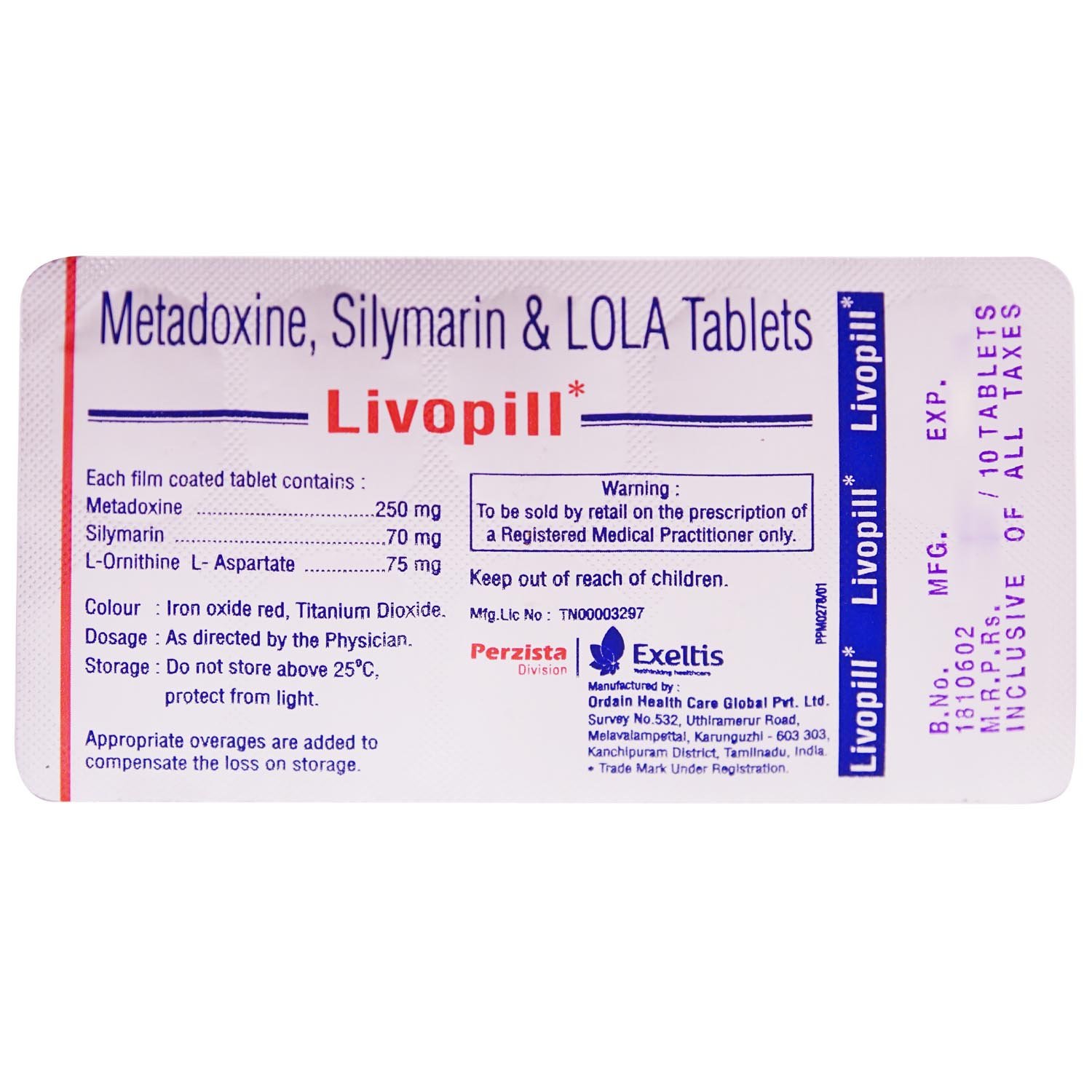 Livopill Tablet 10's, Pack of 10 TABLETS Livopill Tablet 10's, Pack of 10 TABLETS