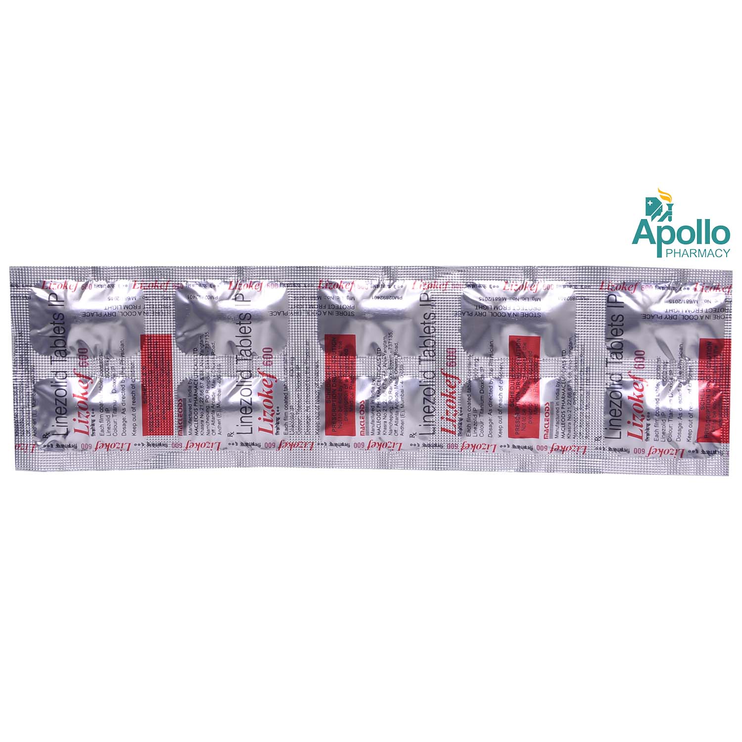 Lizokef New 600 Tablet 10's, Pack of 10 TabletS Lizokef New 600 Tablet 10's, Pack of 10 TabletS