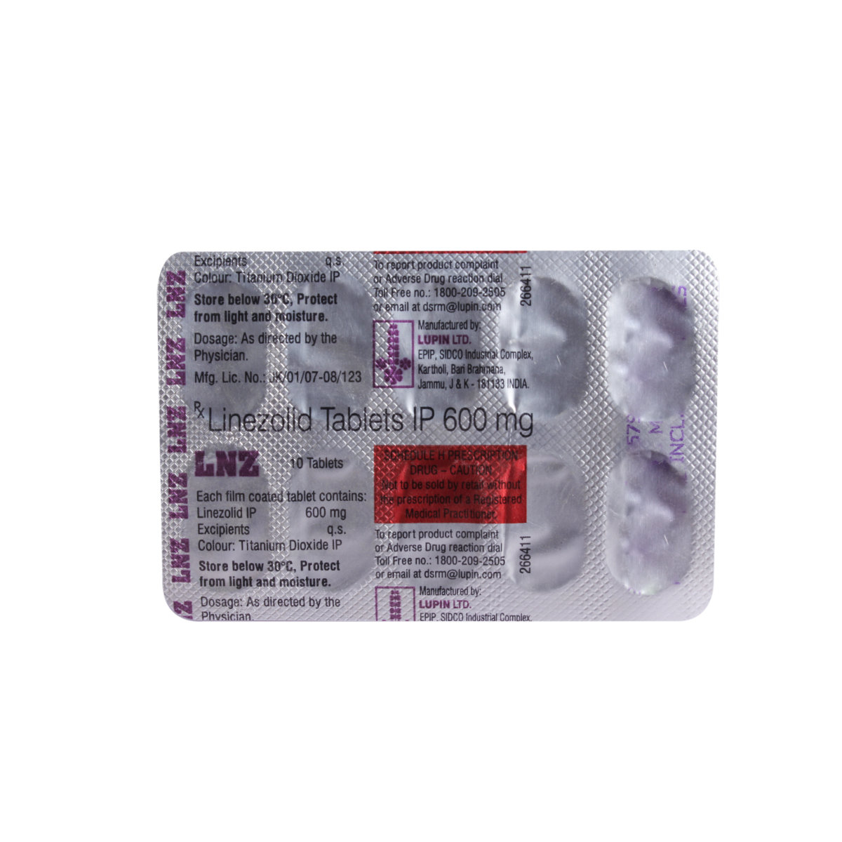 LNZ 600 Tablet 10's, Pack of 10 TABLETS LNZ 600 Tablet 10's, Pack of 10 TABLETS