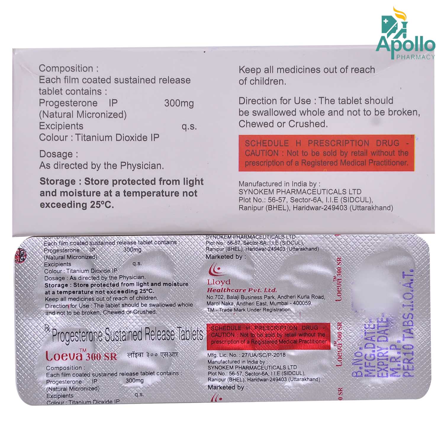 Loeva 300 SR Tablet 10's, Pack of 10 TabletS Loeva 300 SR Tablet 10's, Pack of 10 TabletS