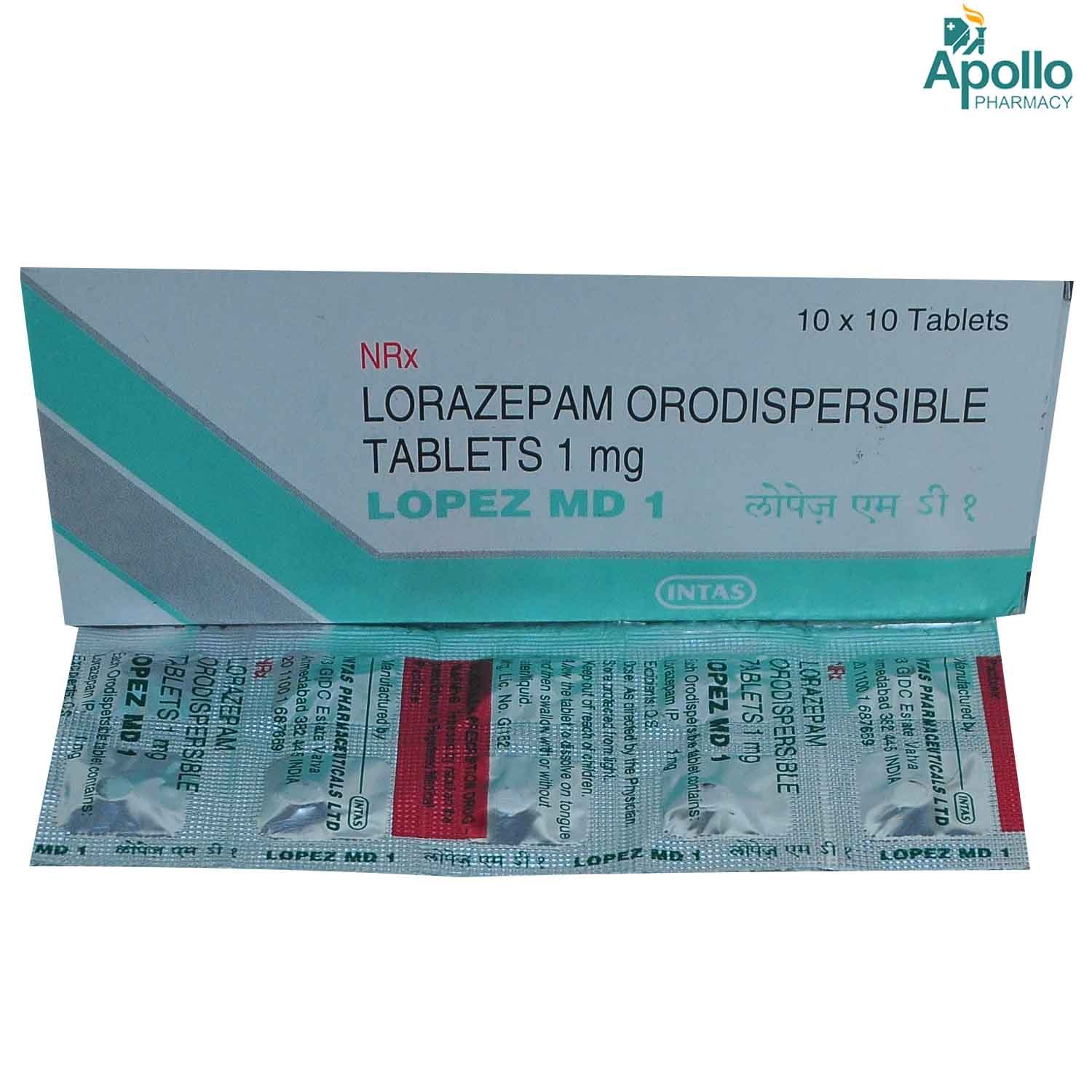 Lopez MD 1 Tablet 10's, Pack of 10 TABLETS Lopez MD 1 Tablet 10's, Pack of 10 TABLETS