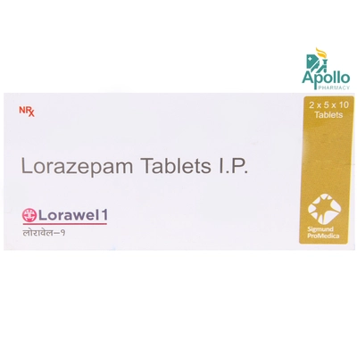 LORAWEL 1MG TABLET, Pack of 10 TABLETS