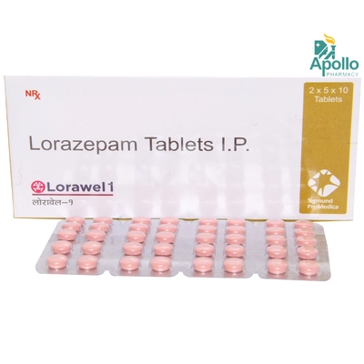 LORAWEL 1MG TABLET, Pack of 10 TABLETS