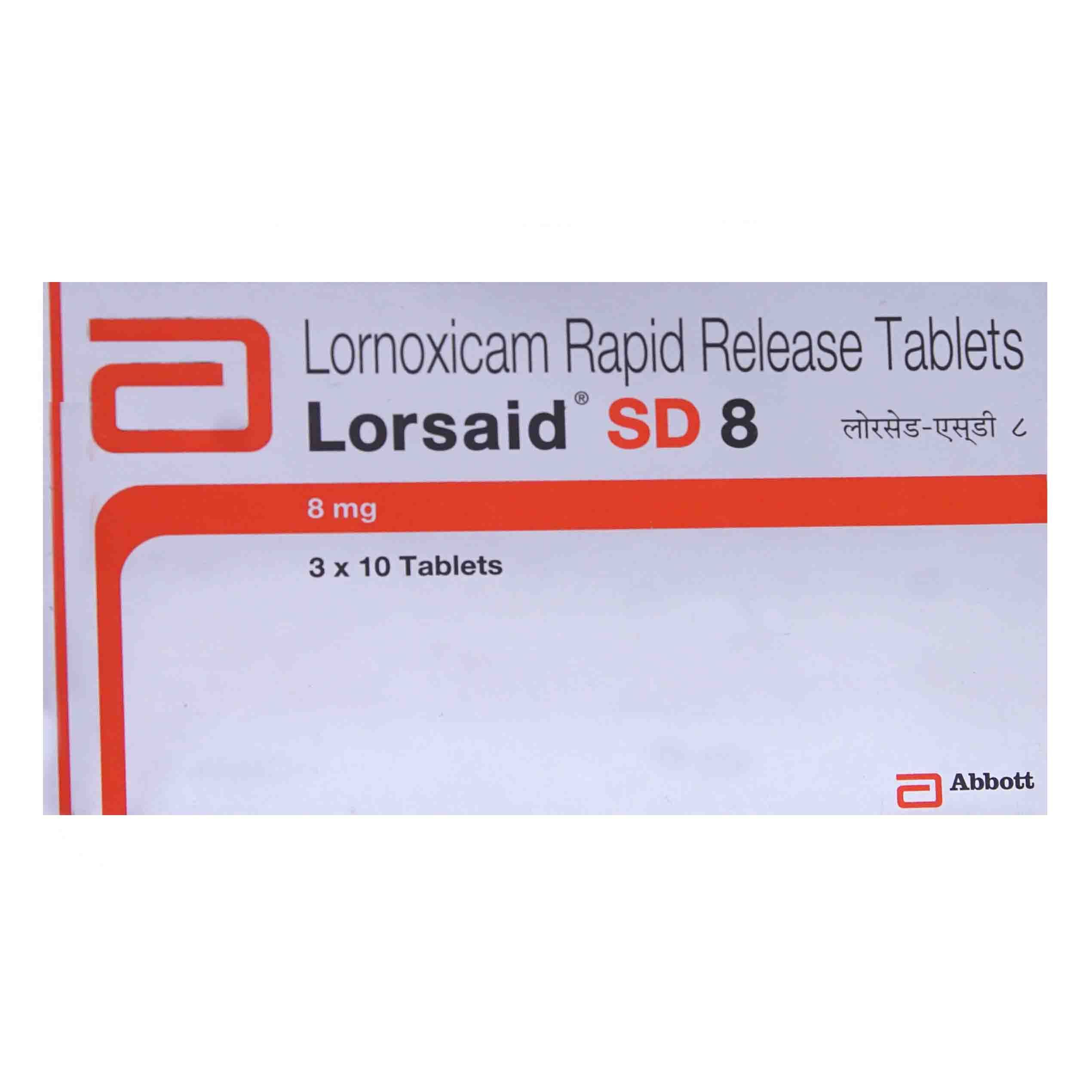 Buy Lorsaid SD 8 Tablet 10's Online