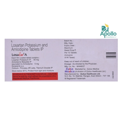 Losacar A Tablet 10's, Pack of 10 TABLETS