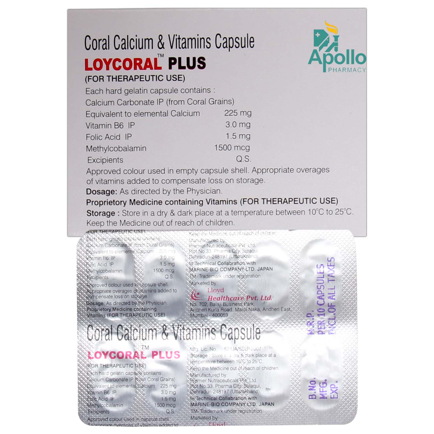 Loycoral Plus Capsule 10's, Pack of 10 CAPSULES Loycoral Plus Capsule 10's, Pack of 10 CAPSULES