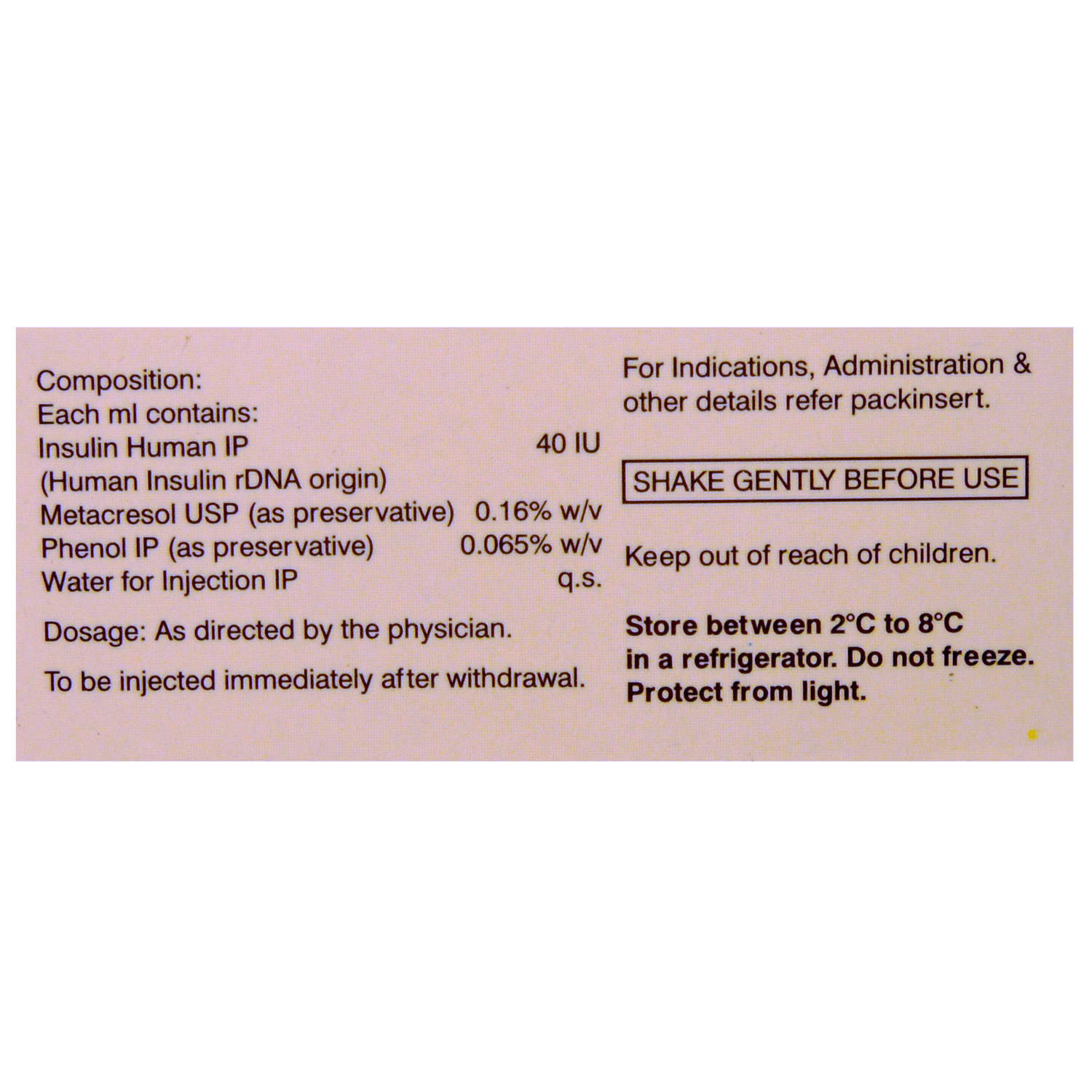 Lupisulin N (NPH) 40IU/ml Injection 10 ml, Pack of 1 INJECTION Lupisulin N (NPH) 40IU/ml Injection 10 ml, Pack of 1 INJECTION