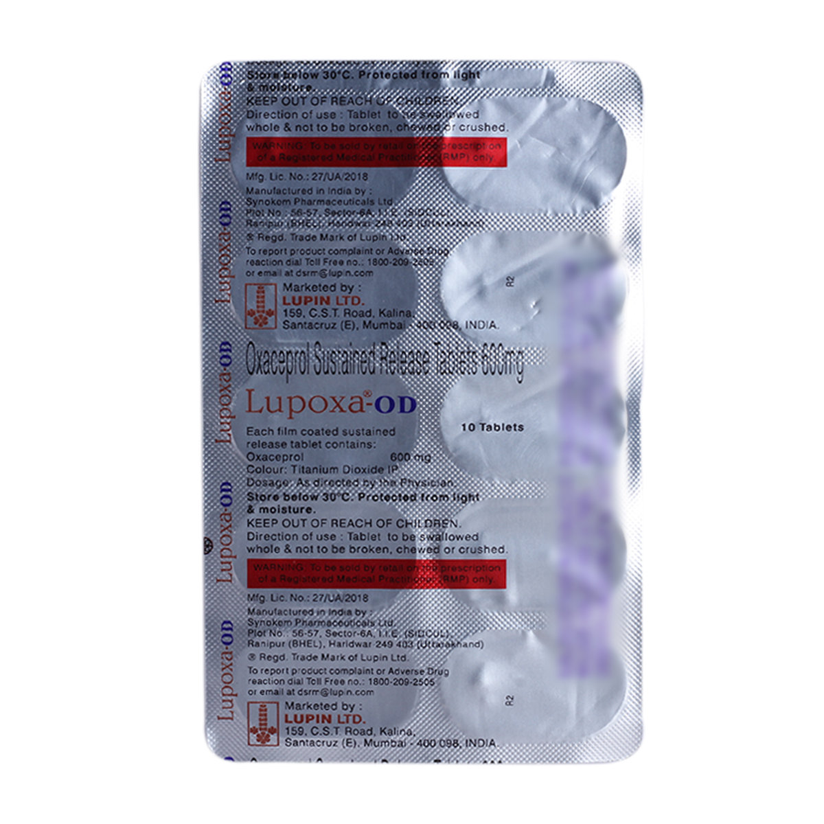 Lupoxa-OD Tablet 10's, Pack of 10 TabletS Lupoxa-OD Tablet 10's, Pack of 10 TabletS