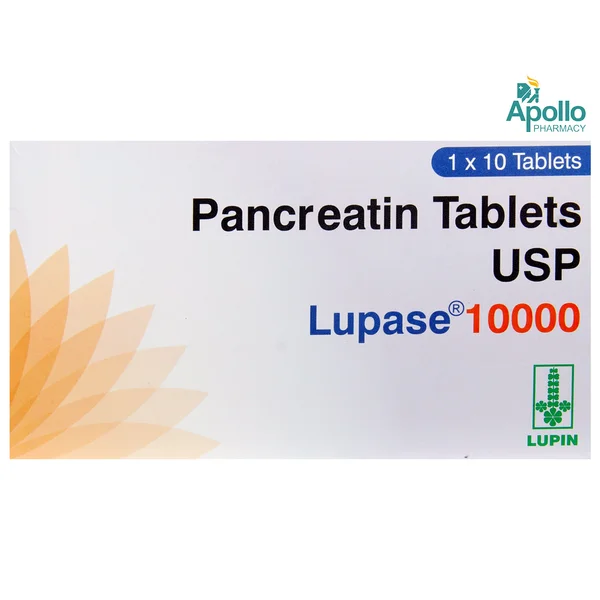 Lupase 10000 Tablet 10's, Pack of 10 TABLETS